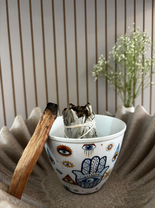 Smudge Bowl with Hand of Fatima